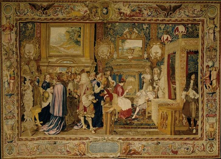 Tapestry of The Life of Louis XIV The Audience with Cardinal Chigi